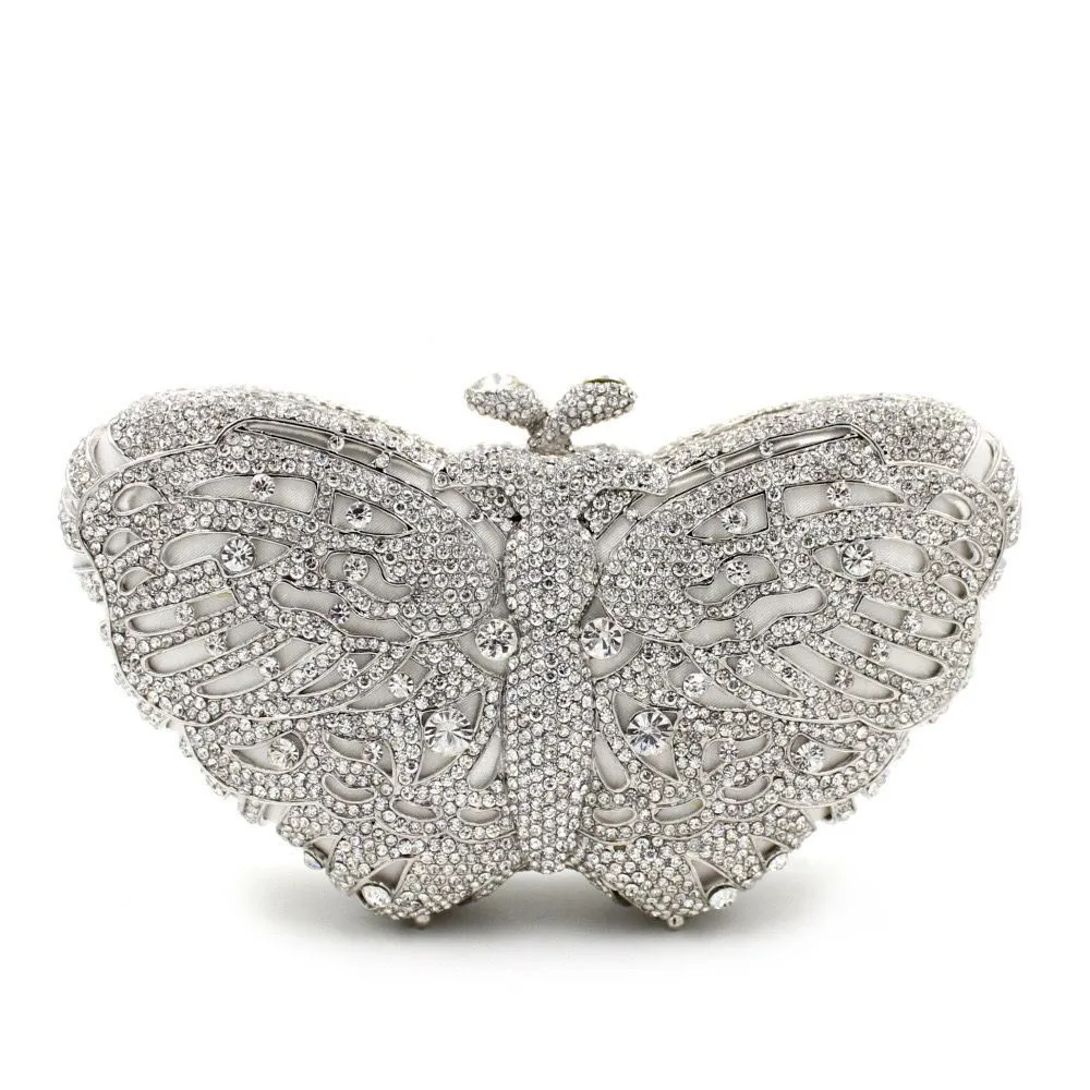 020 BUTTERFLY PURSE - SILVER