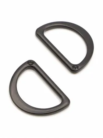 1 Inch Flat Black Metal D Rings 2pk By Annie