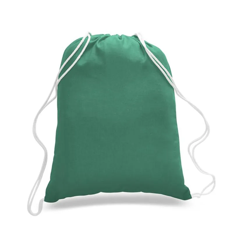 12 ct Economical Sport Cotton Drawstring Bag Cinch Packs - By Dozen