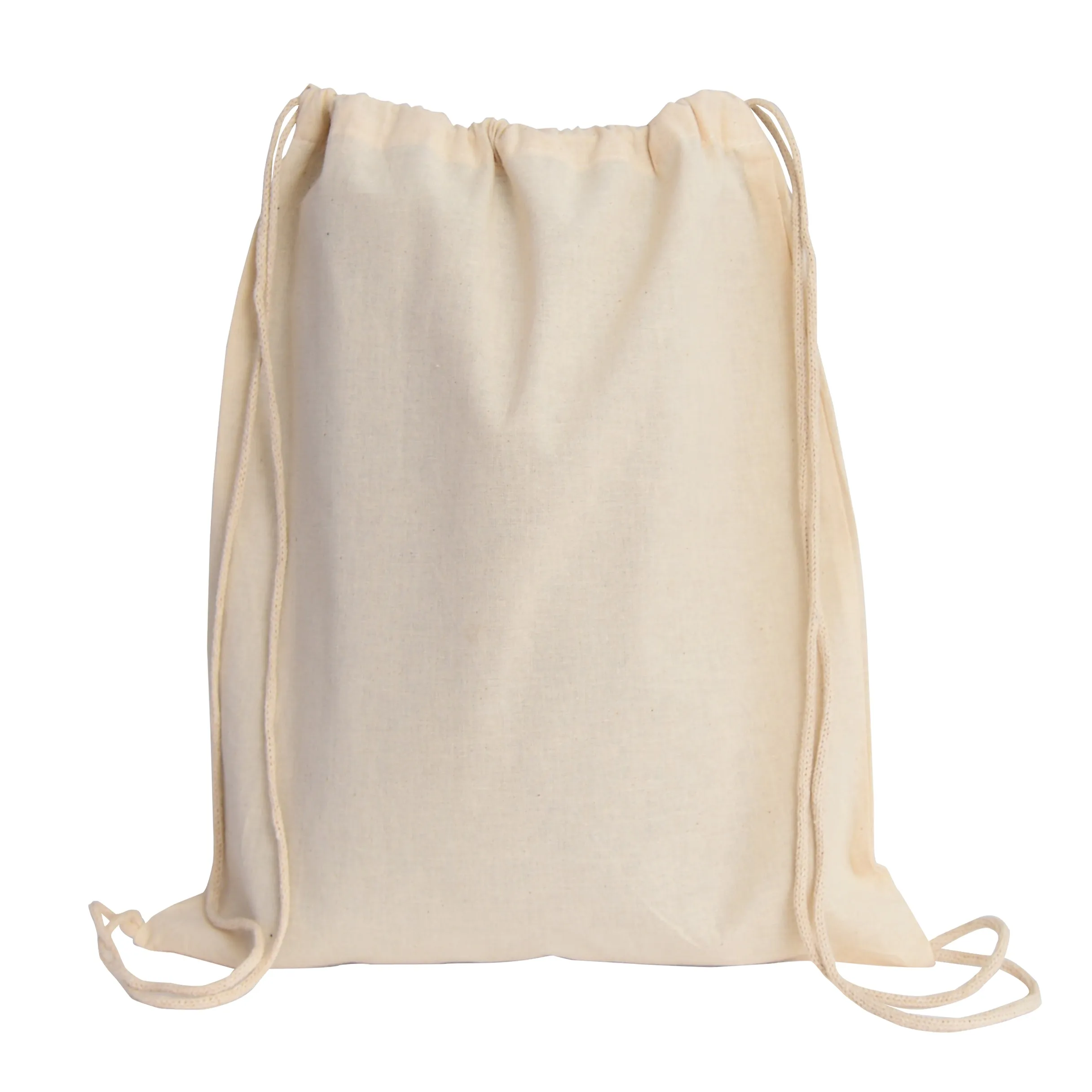 12 ct Economical Sport Cotton Drawstring Bag Cinch Packs - By Dozen