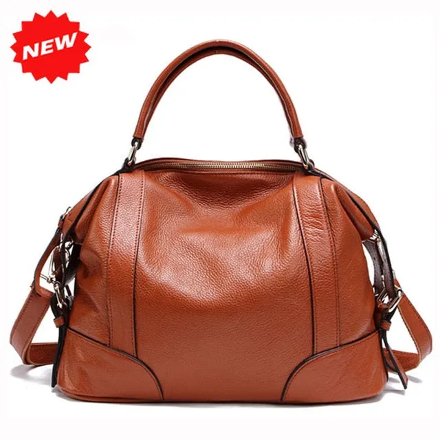 2 Sizes Fashion Tote Bag For Women New Classic Leisure Handbag Genuine Cow Leather Female Messenger