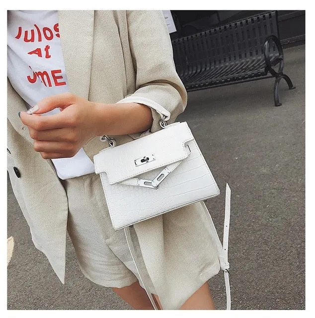 2018 New Crocodile Grain Fashion Trend Pattern Buckle Square Shoulder Bag Across Wild Ladies