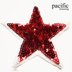 3 1/8" Sequin Star Patch Sew On : PA190038