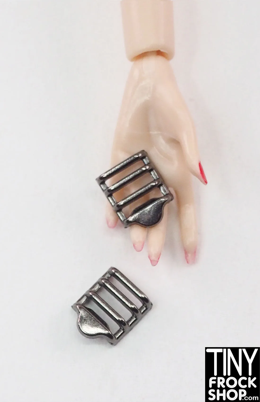 5MM - 12" Fashion Doll Mini Metal 3 Row Slide Buckle