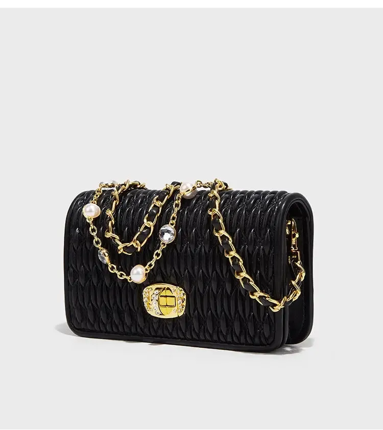 Accessible Luxury  New Arrival Crystal Quilted Women's Bag