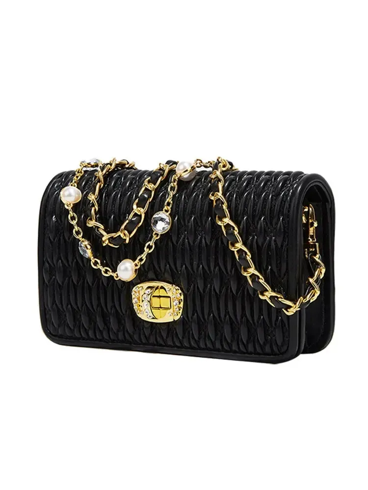 Accessible Luxury  New Arrival Crystal Quilted Women's Bag