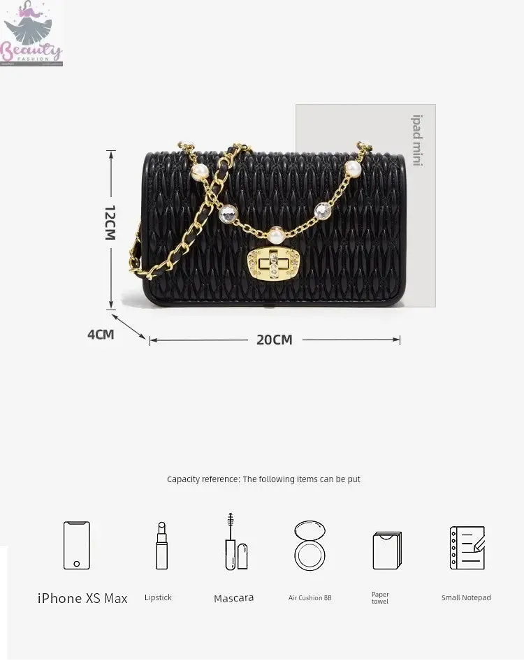 Accessible Luxury  New Arrival Crystal Quilted Women's Bag