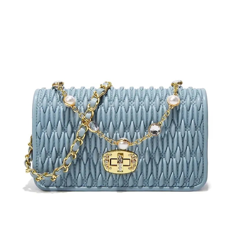 Accessible Luxury  New Arrival Crystal Quilted Women's Bag