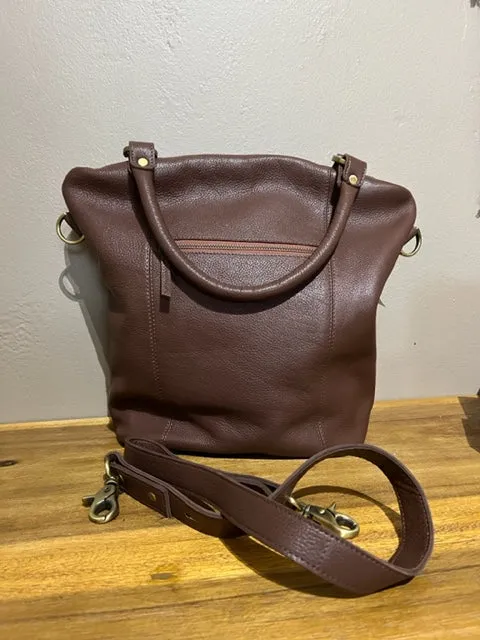 Algeria Brown Grain Leather Handbag