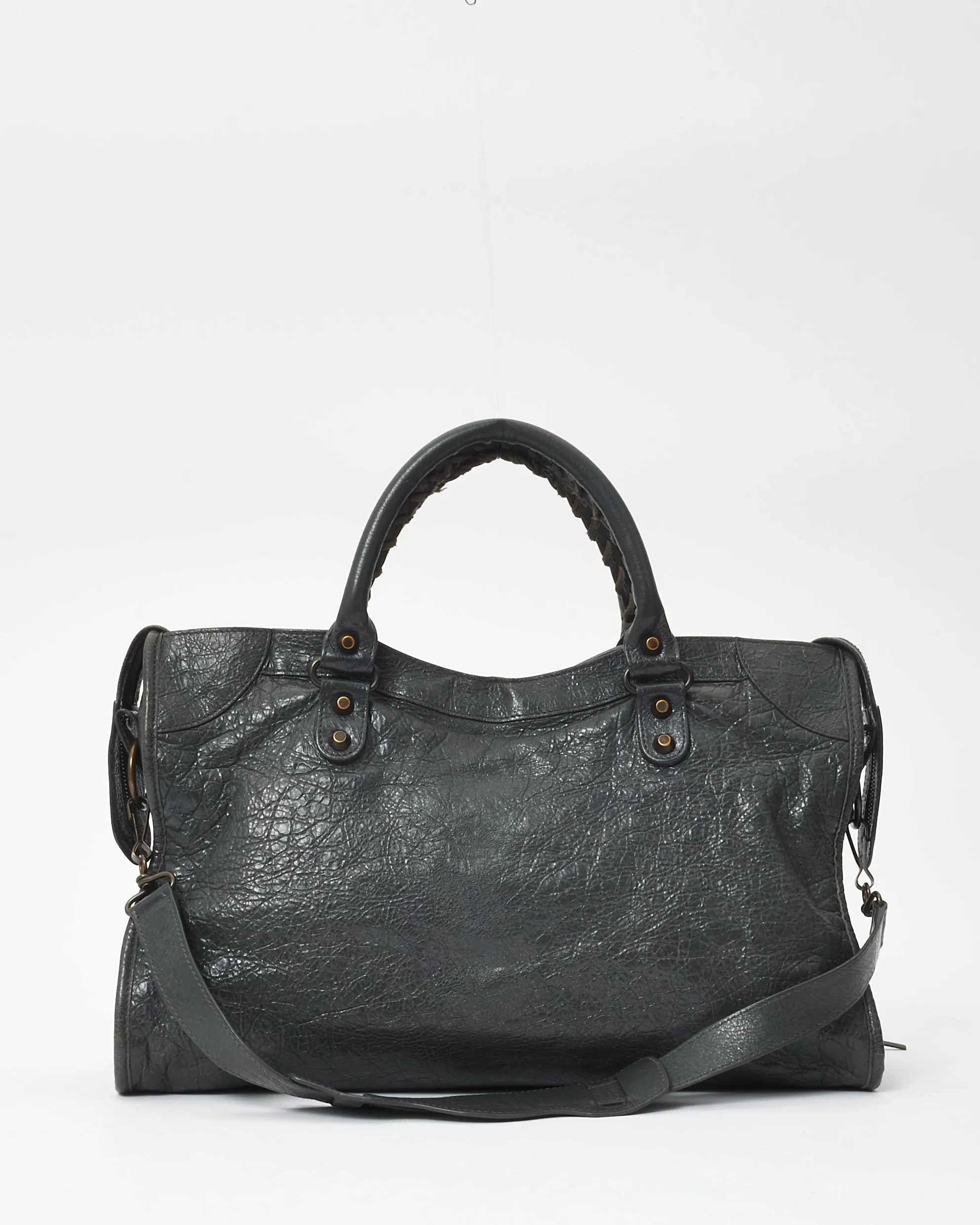 Balenciaga Charcoal Grey Leather City Bag