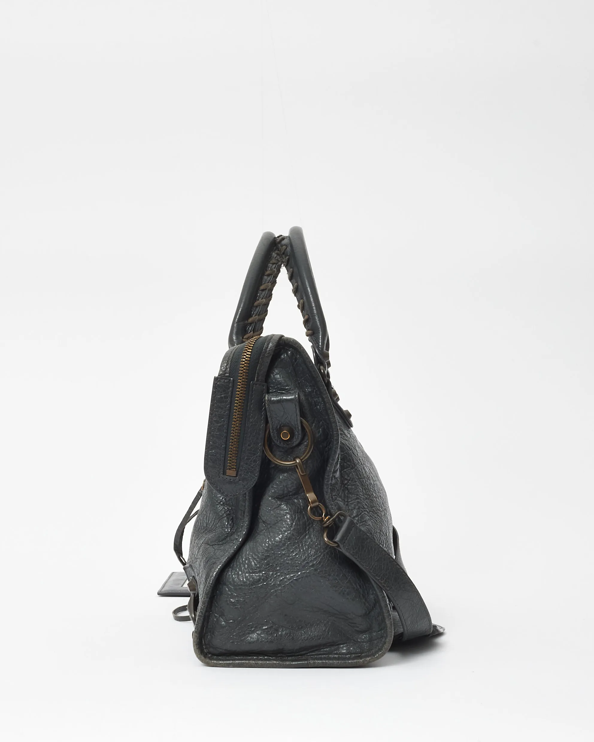 Balenciaga Charcoal Grey Leather City Bag