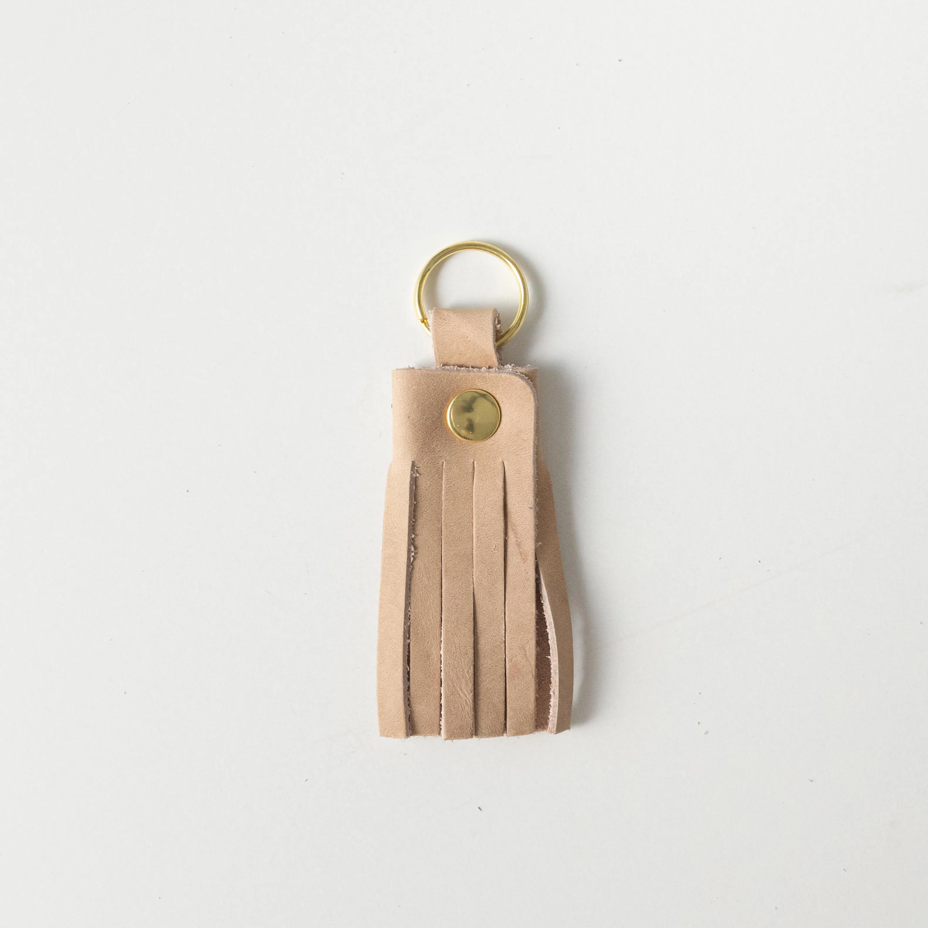 Beige Tassel Keychain