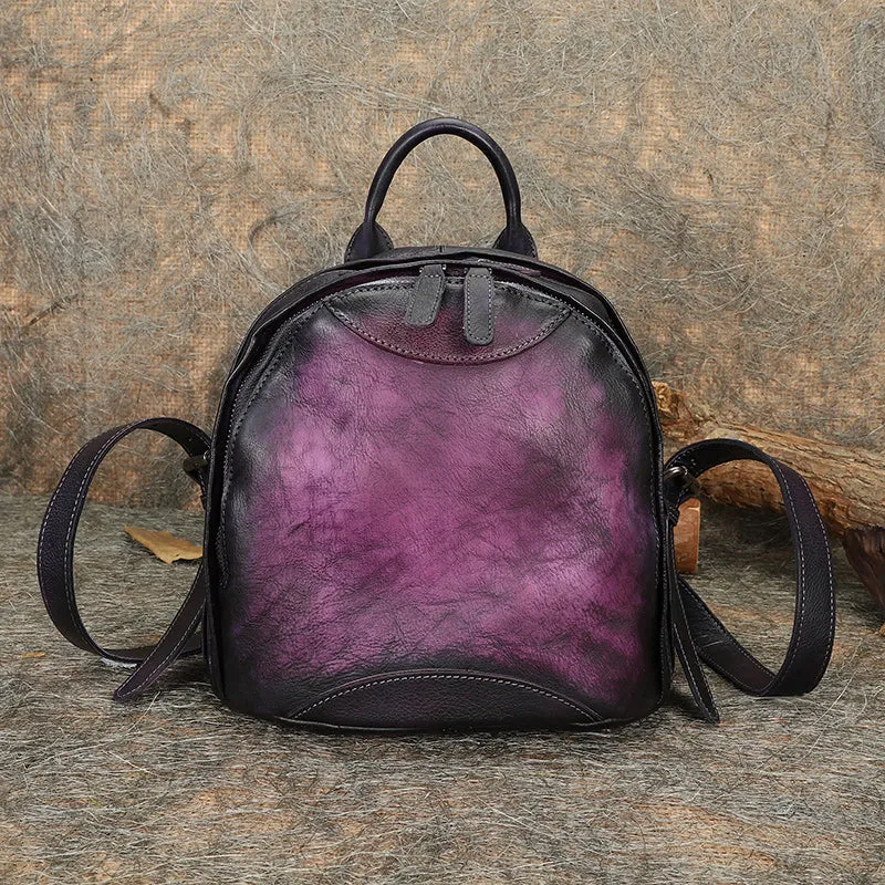 Best Leather Rucksack Womens Vintage Small School Backpacks Leather Backpack Purse