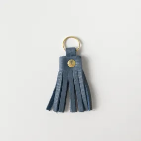 Blue Cypress Tassel Keychain