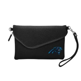 Carolina Panthers Fold Over Crossbody Pebble