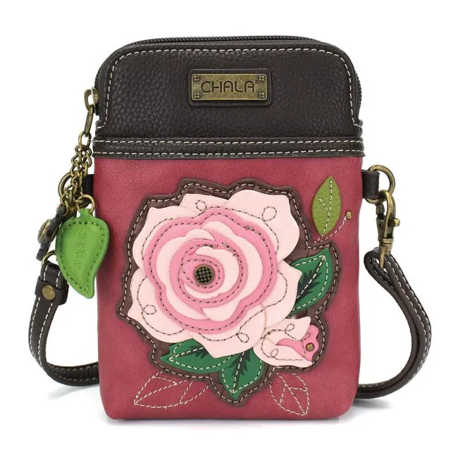 Chala Handbags Cell Phone Crossbody - Rose