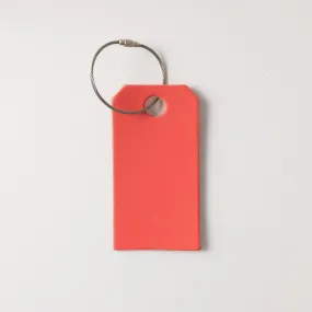 Coral Leather Tag