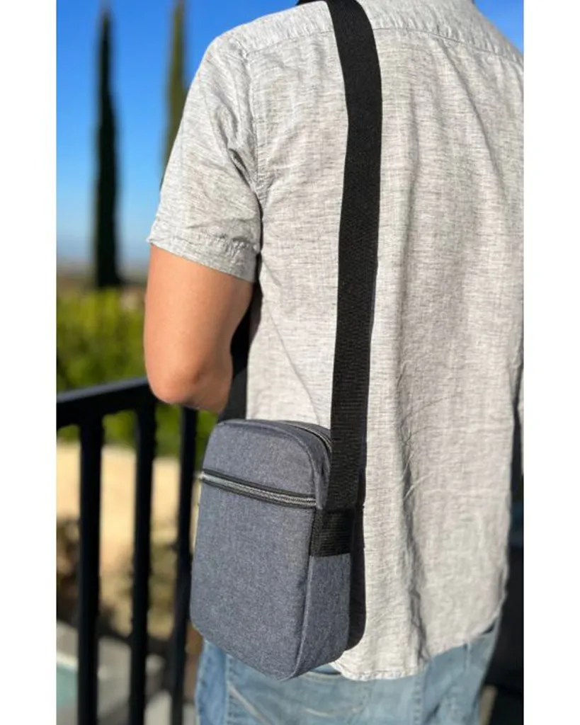 Dual-Zip Heathered Travel's Sling