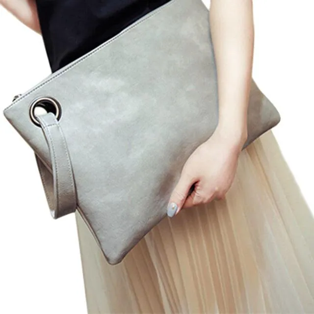 Fashion solid women's clutch bag leather women envelope bag clutch evening bag female Clutches Handbag Immediately shipping