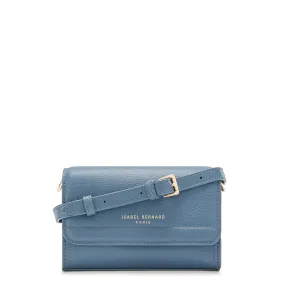 Femme Forte Kim blue calfskin leather crossbody bag