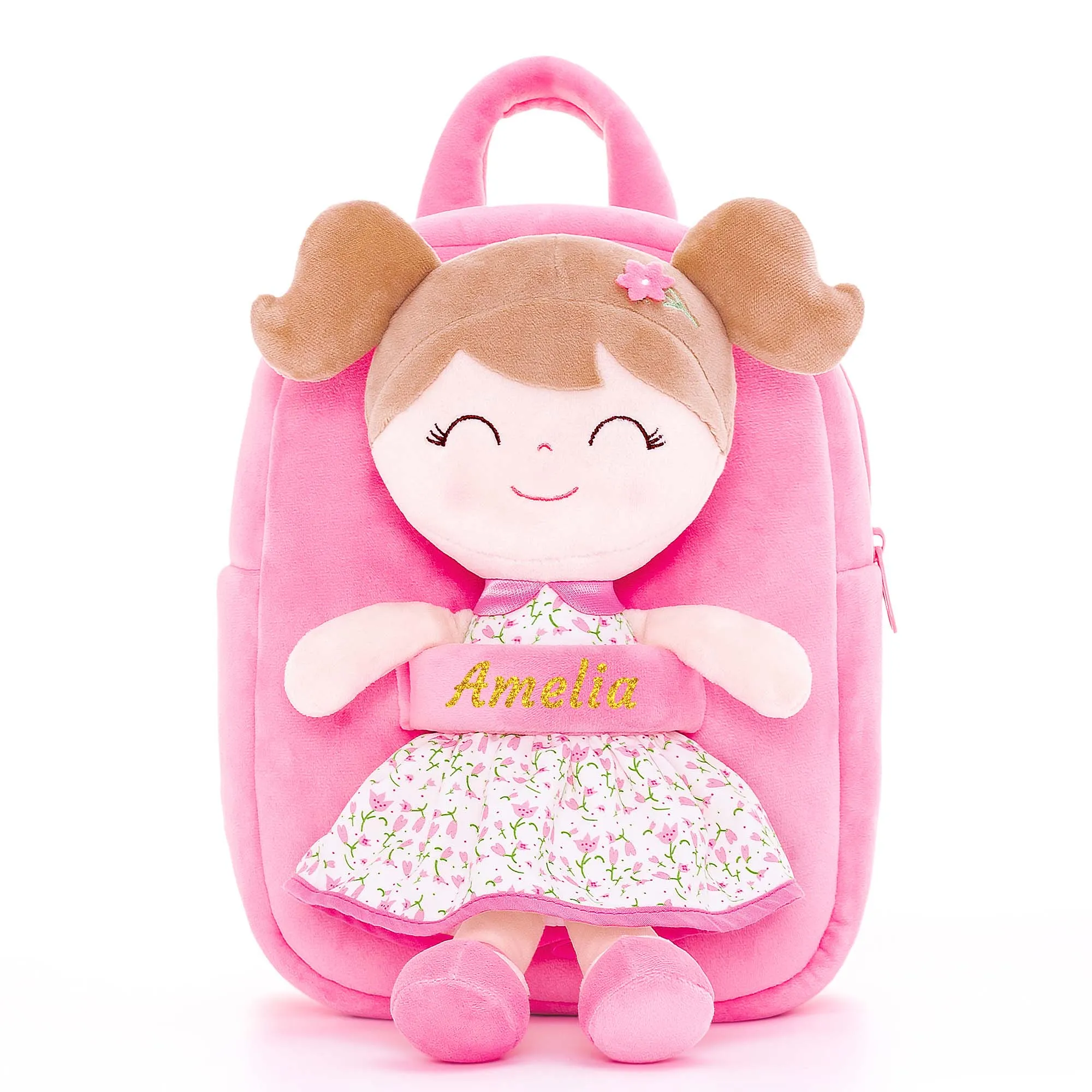 Gloveleya 9-inch Personalized Flower Fairy  Girls Dolls Backpacks Series