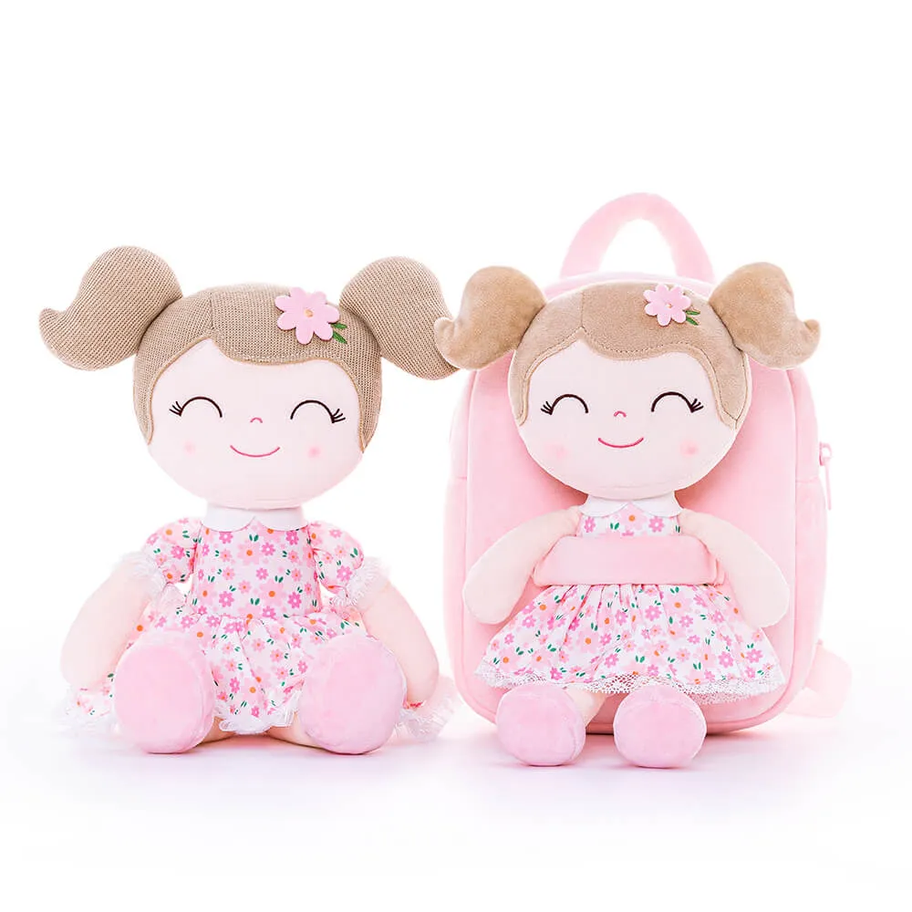 Gloveleya 9-inch Personalized Flower Fairy  Girls Dolls Backpacks Series