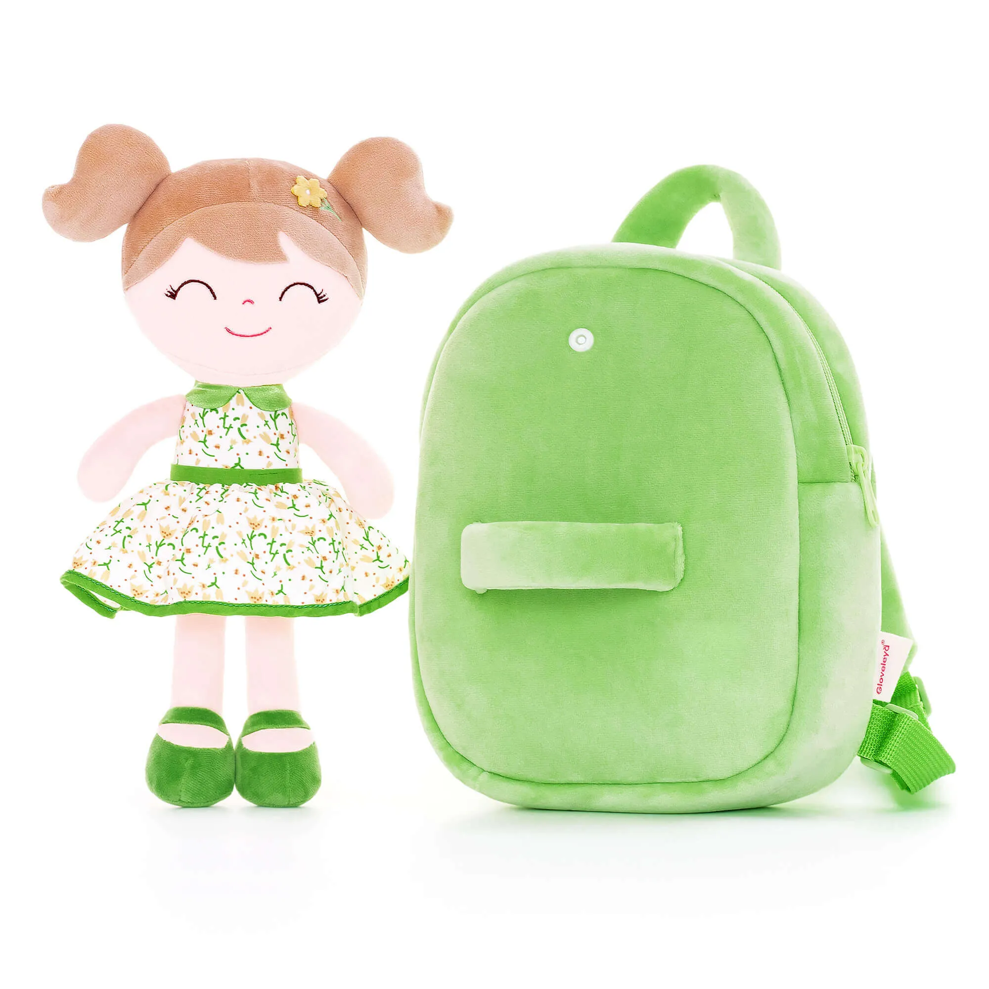 Gloveleya 9-inch Personalized Flower Fairy  Girls Dolls Backpacks Series