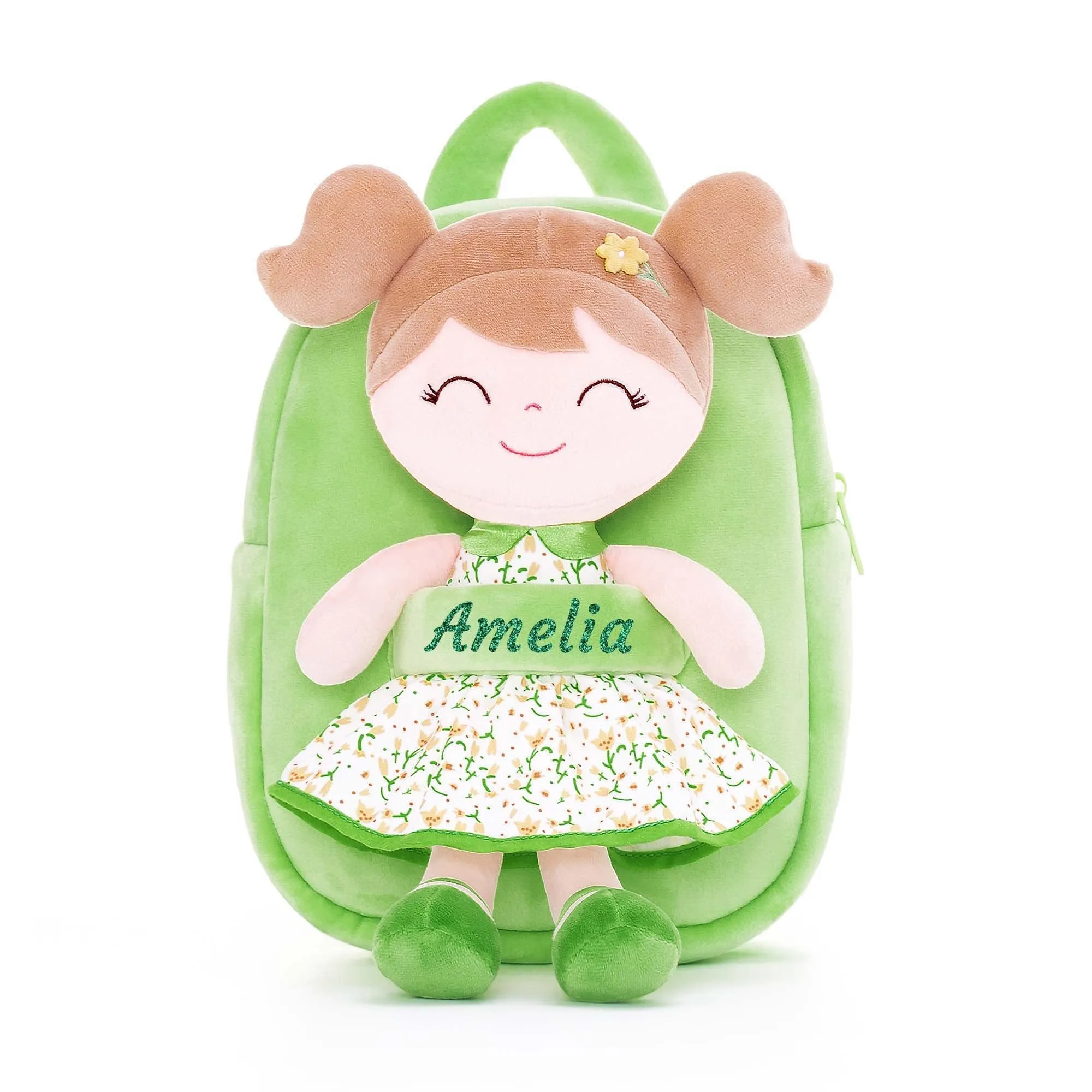 Gloveleya 9-inch Personalized Flower Fairy  Girls Dolls Backpacks Series