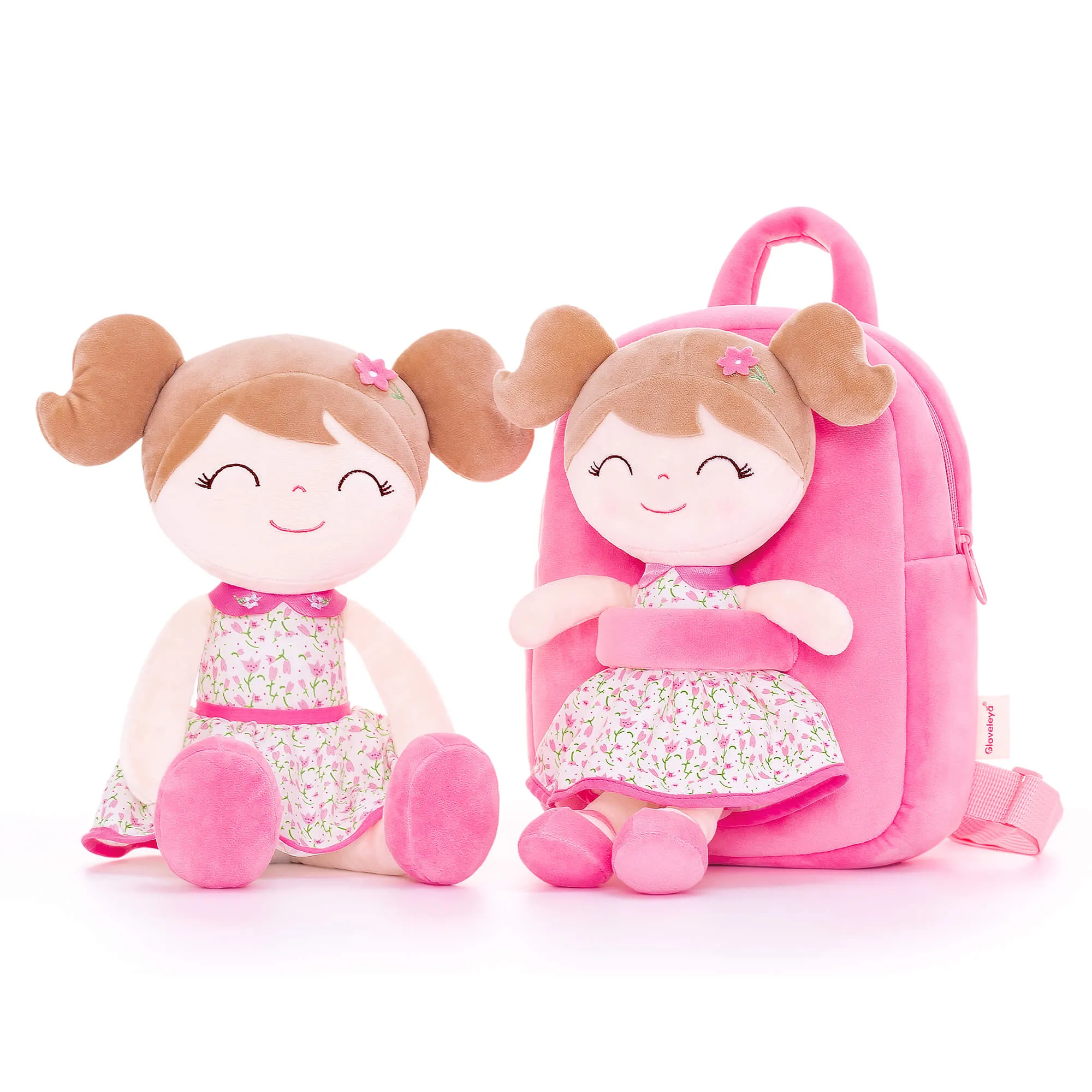 Gloveleya 9-inch Personalized Flower Fairy  Girls Dolls Backpacks Series