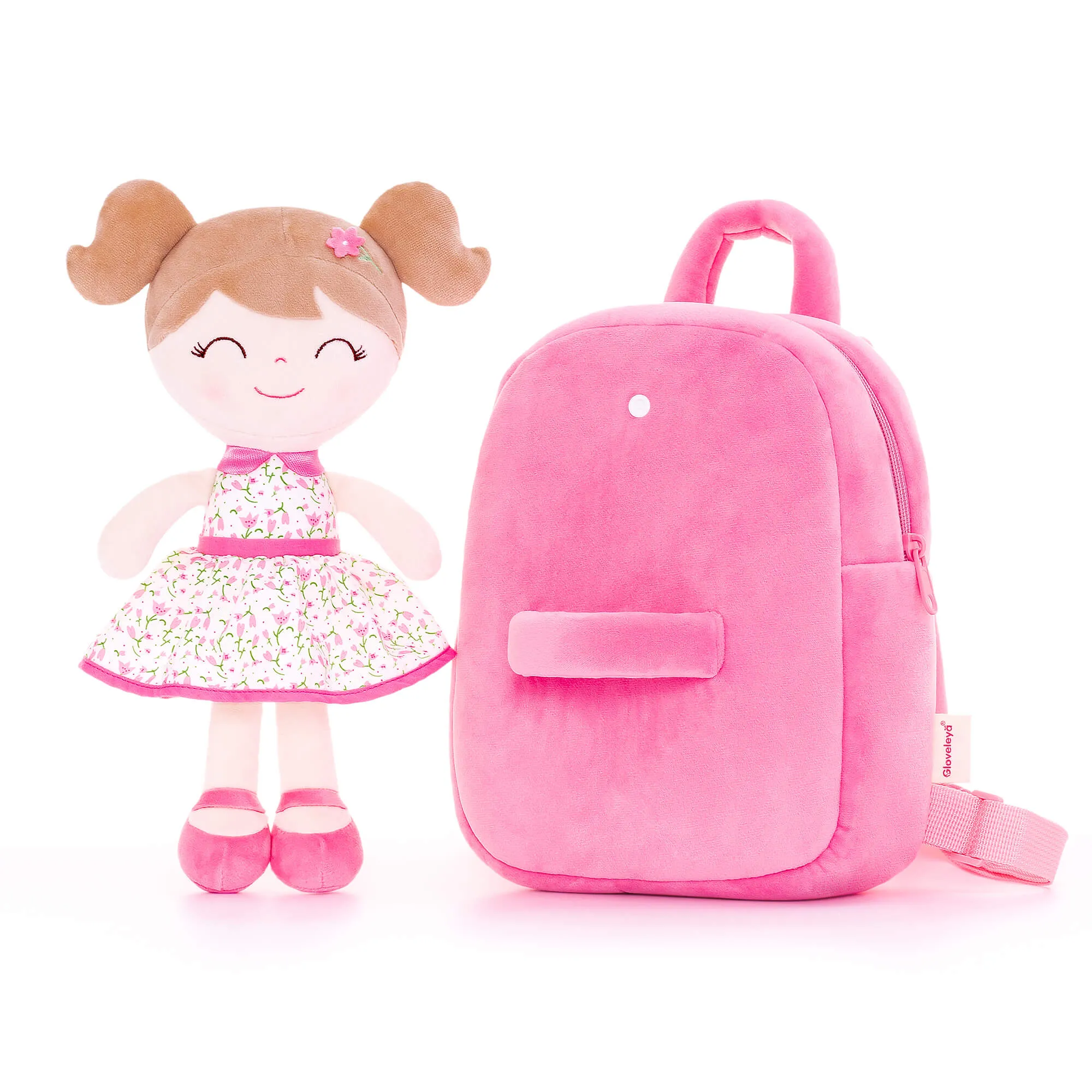 Gloveleya 9-inch Personalized Flower Fairy  Girls Dolls Backpacks Series