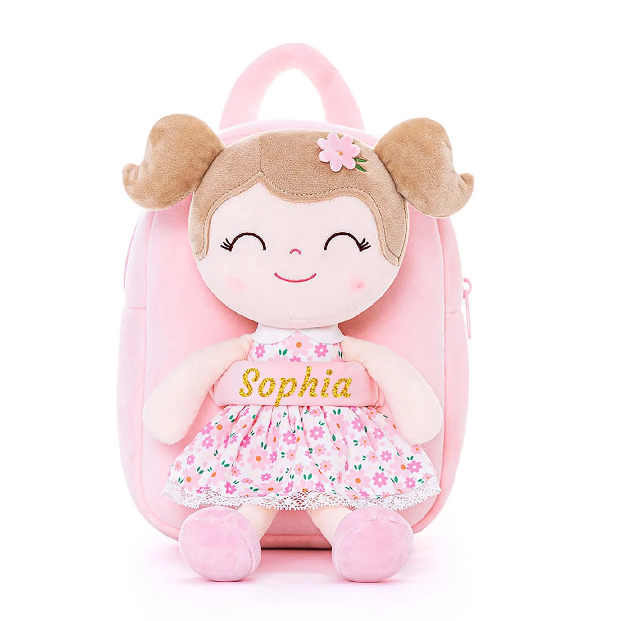 Gloveleya 9-inch Personalized Flower Fairy  Girls Dolls Backpacks Series