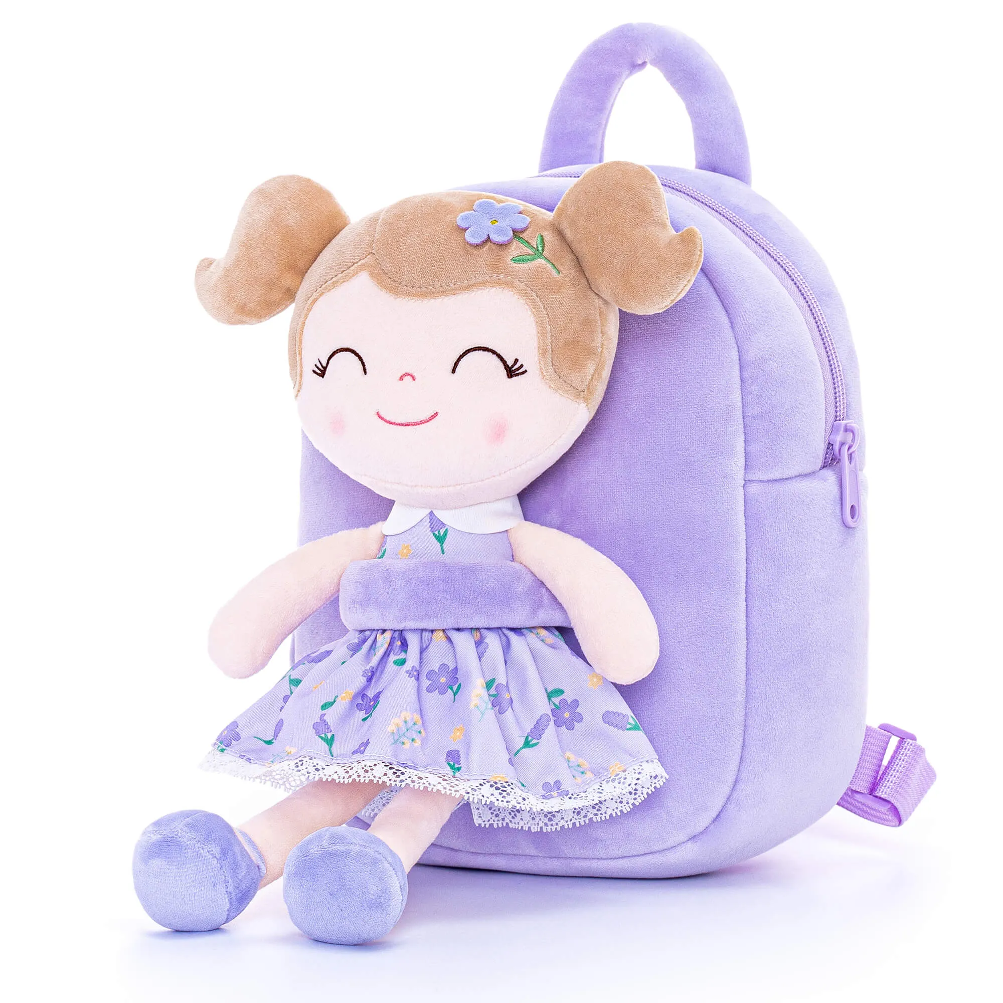 Gloveleya 9-inch Personalized Flower Fairy  Girls Dolls Backpacks Series