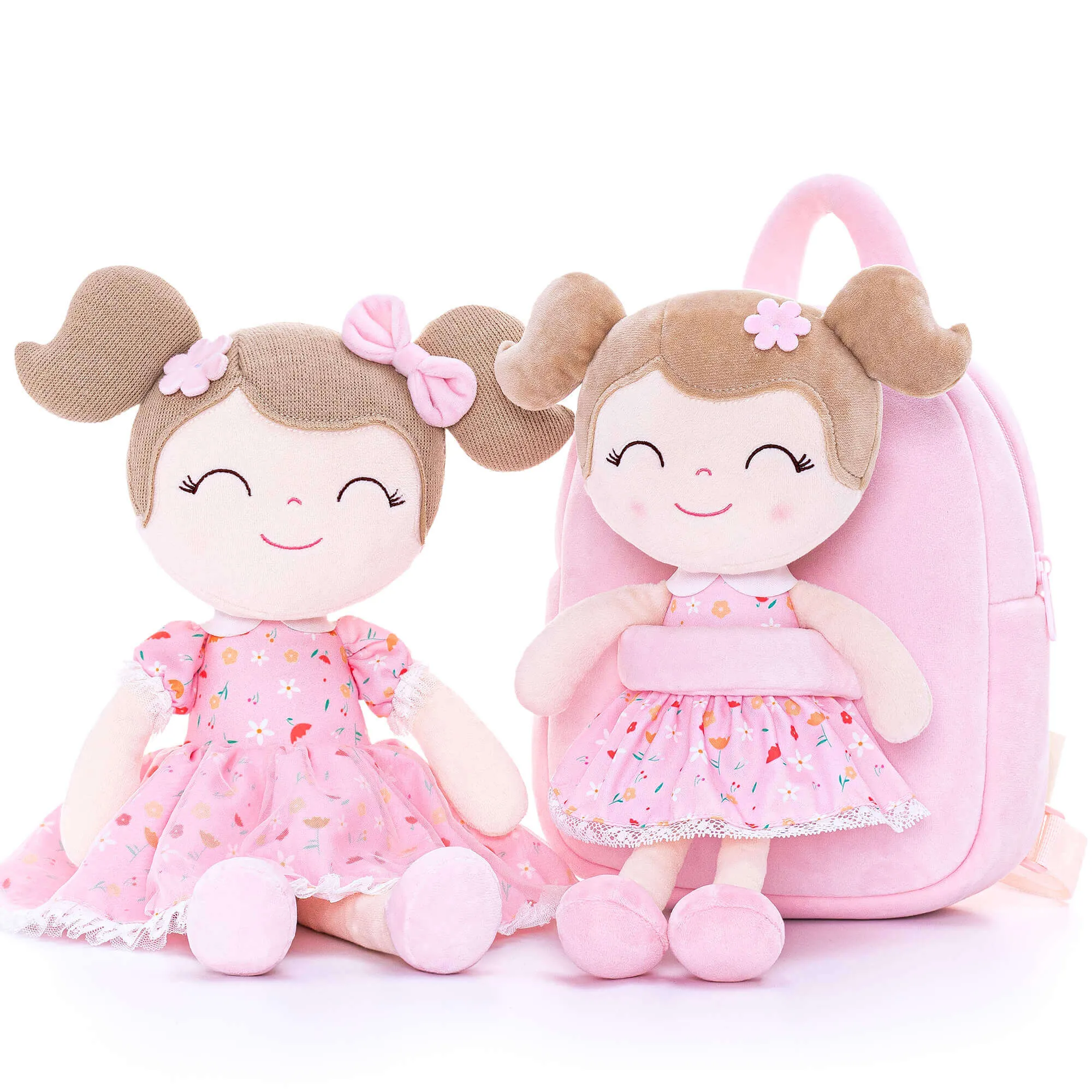 Gloveleya 9-inch Personalized Flower Fairy  Girls Dolls Backpacks Series