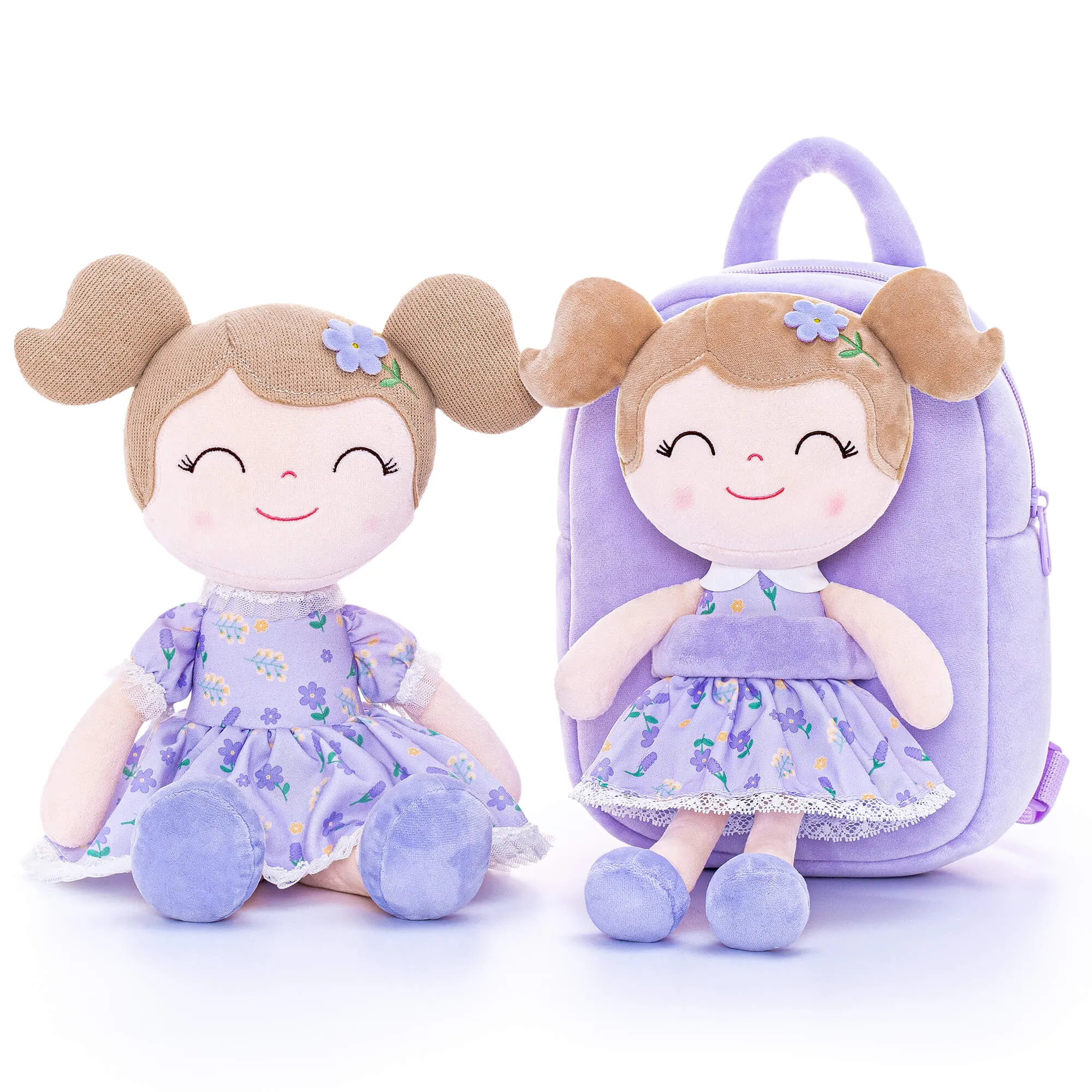 Gloveleya 9-inch Personalized Flower Fairy  Girls Dolls Backpacks Series