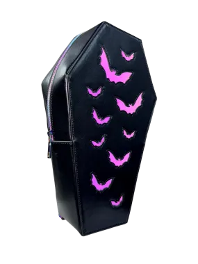 Haunt Bat Coffin Backpack, black/reflective