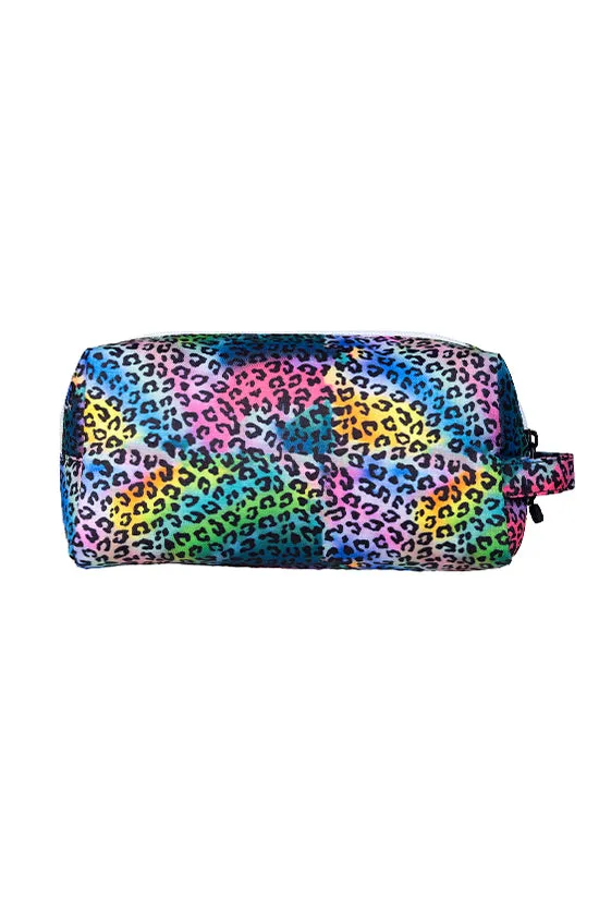 Limited Edition Rainbow Jungle Rebel Makeup Bag with White Zipper