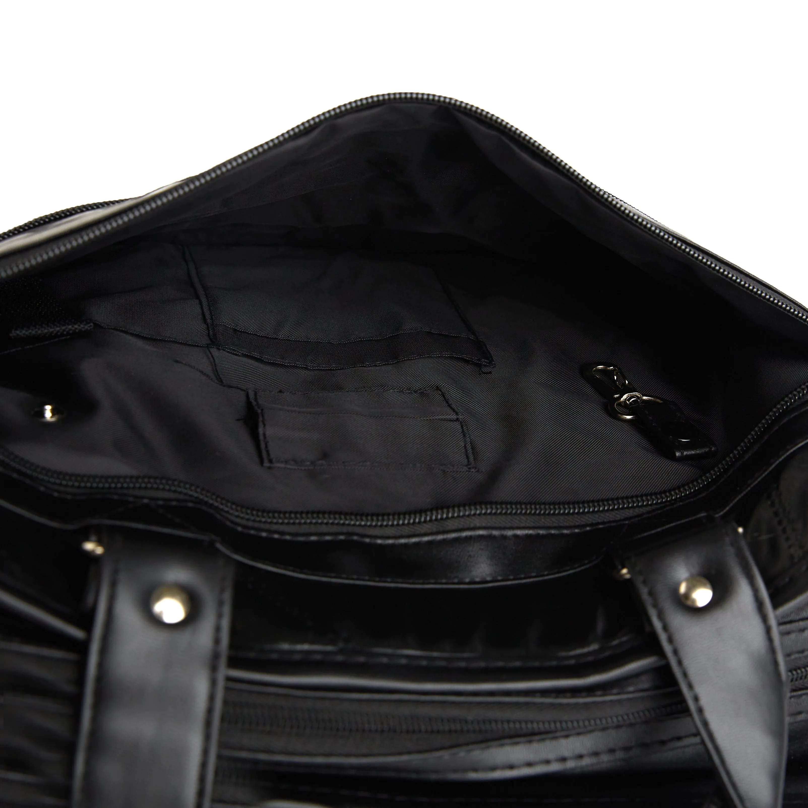 Multi Function Black Leather Laptop Case