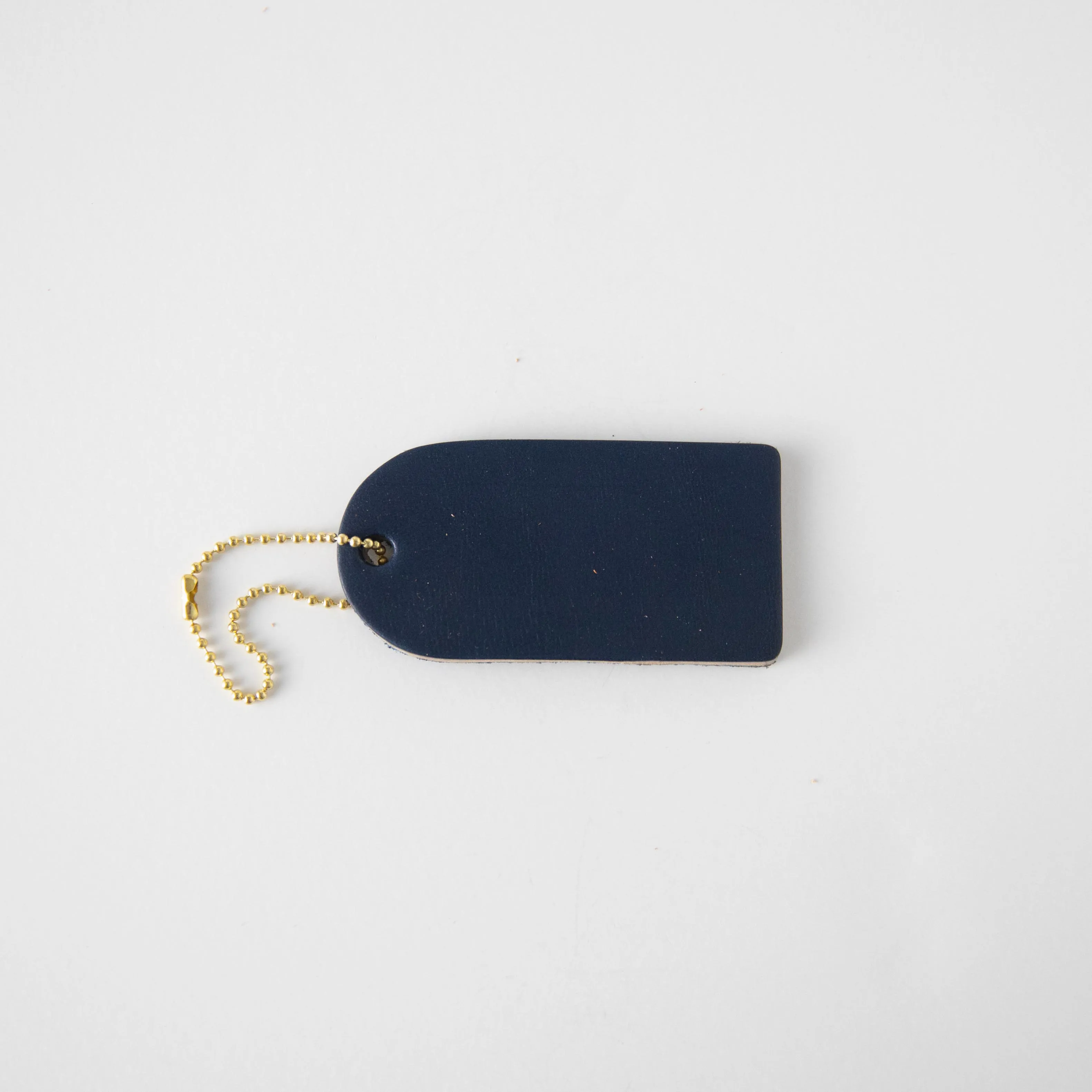 Navy Mini Leather Tag