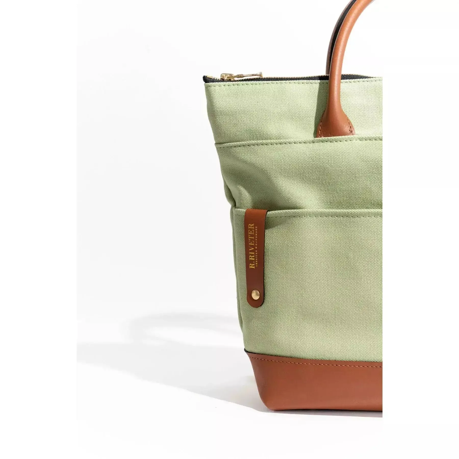 Otto Canvas Green Liberty & Tan Leather