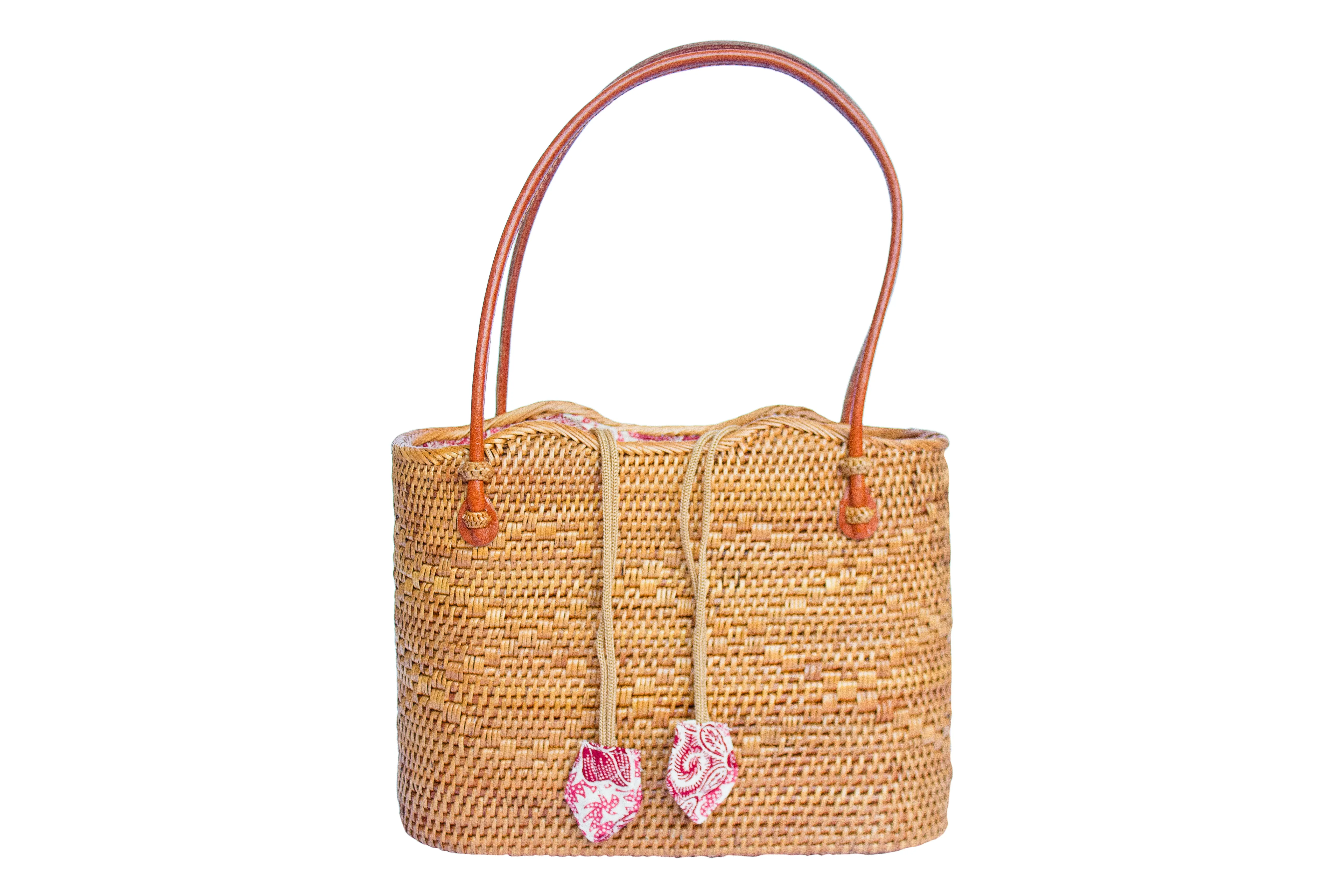 Simple Basket Shoulder Tote Bag