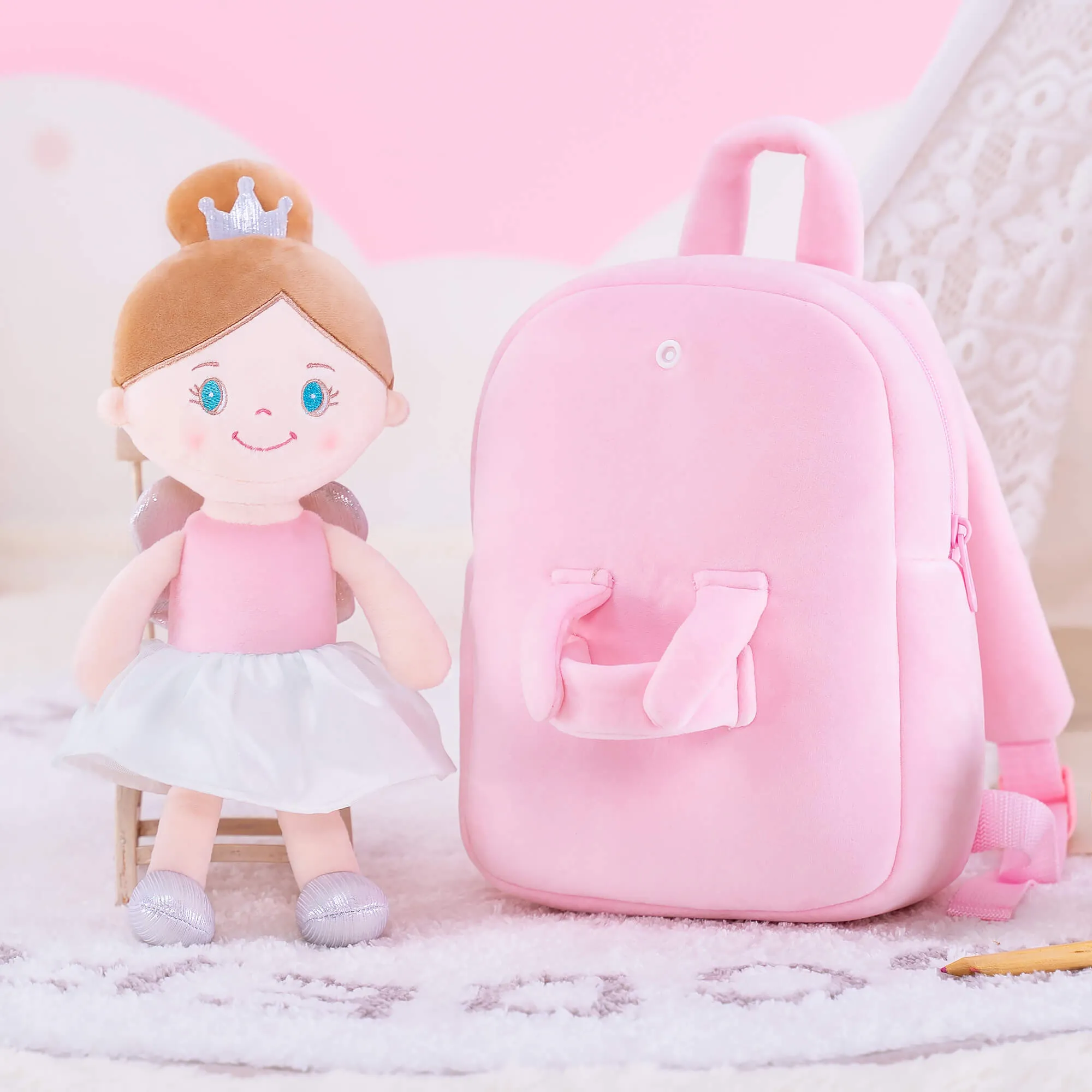 (US Only) Gloveleya 9-inch Angel Girl Doll Backpack Series