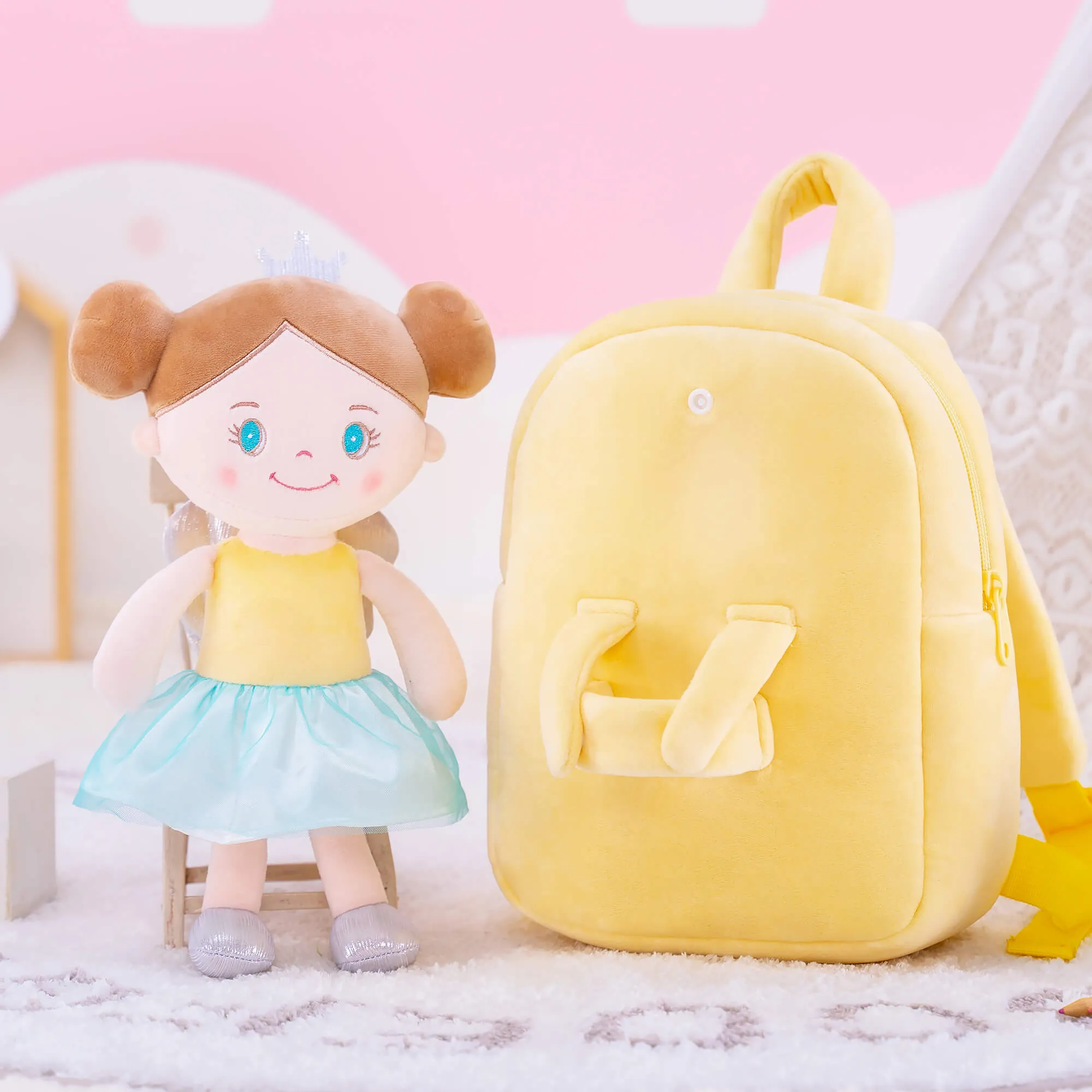 (US Only) Gloveleya 9-inch Angel Girl Doll Backpack Series