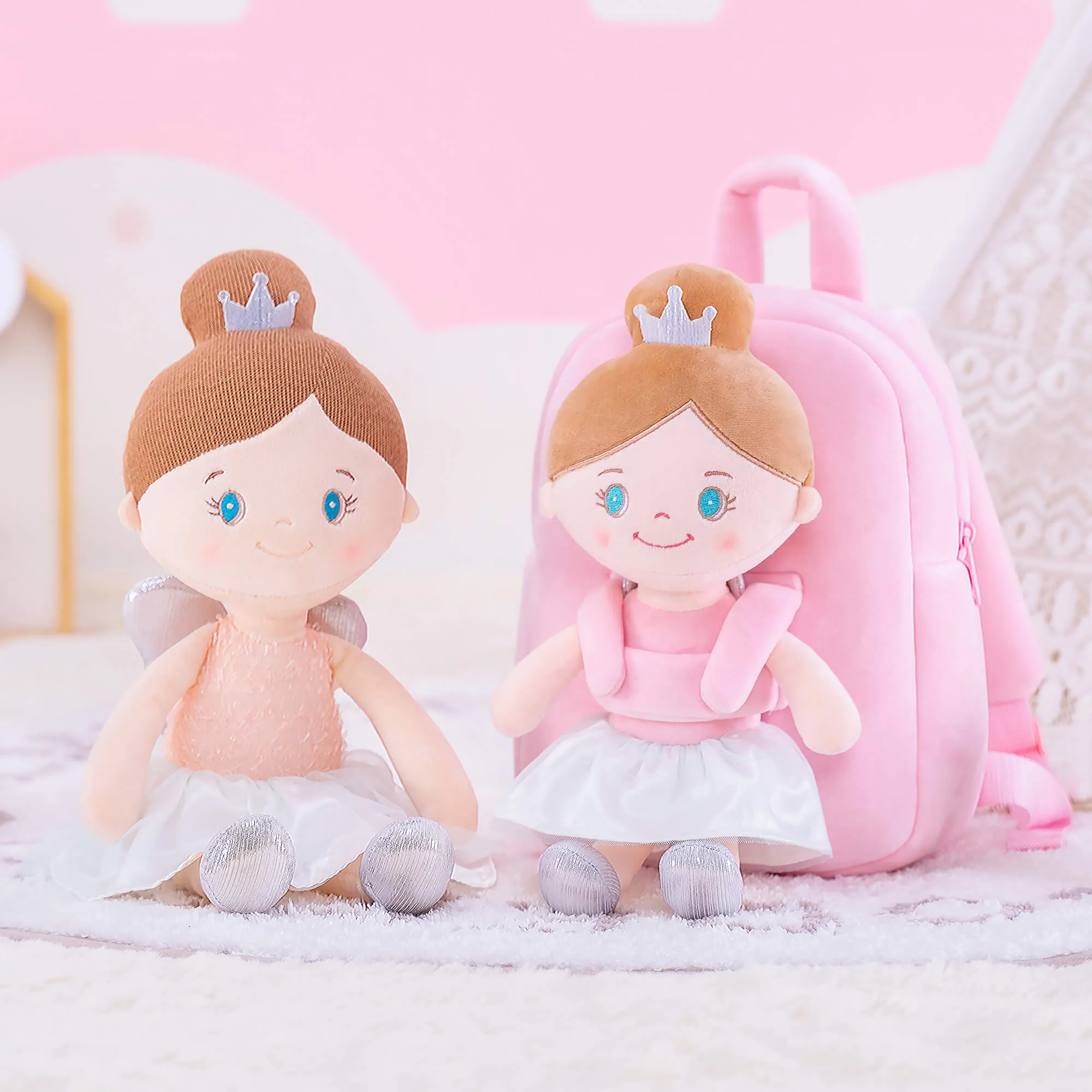 (US Only) Gloveleya 9-inch Angel Girl Doll Backpack Series