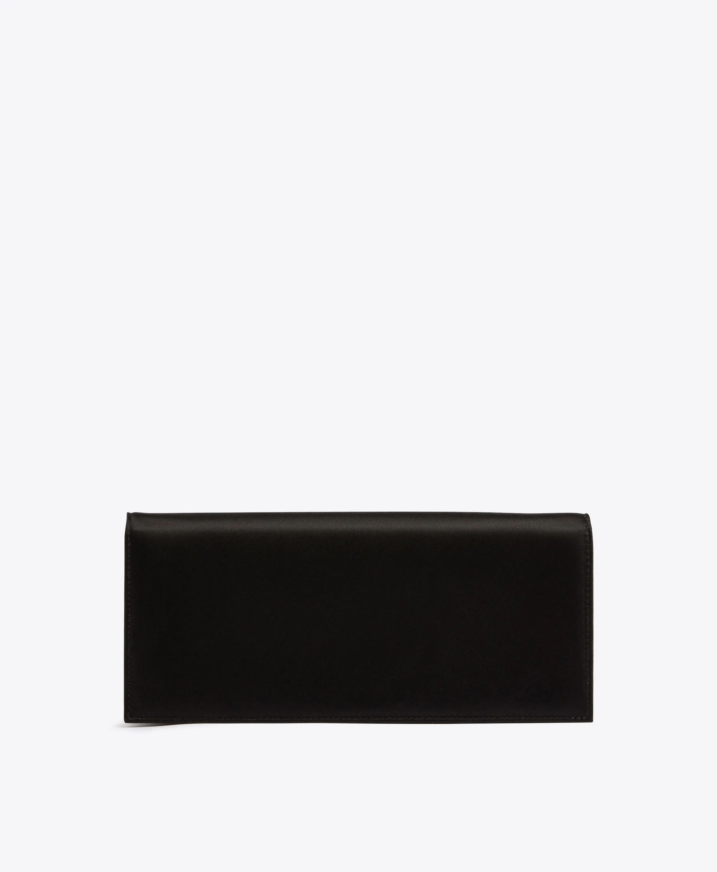 Vivien Black Satin Clutch Bag